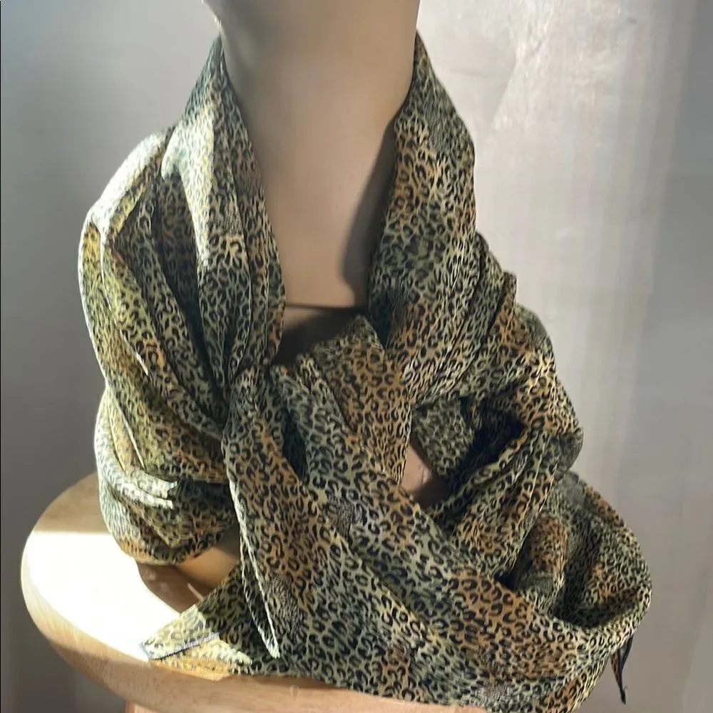 Leopard Print Scarf Unbranded